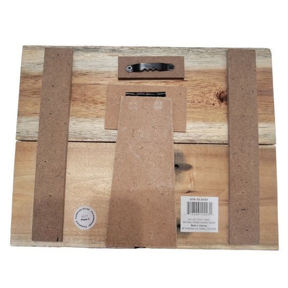 Rustic picture frame 4x6 photo wooden NWT BP Industries sit or hang - Picture 2 of 2